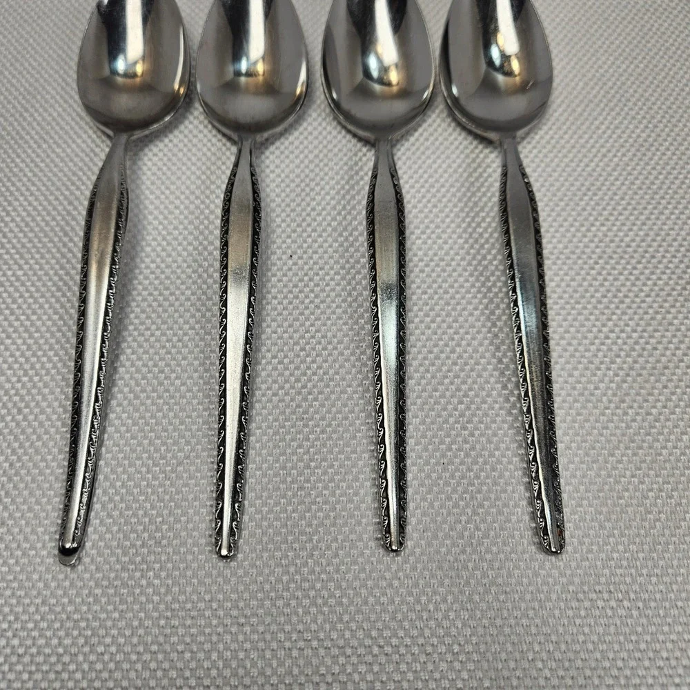 National‎ Stainless Granada Spoons Set of 4 Japan MCM